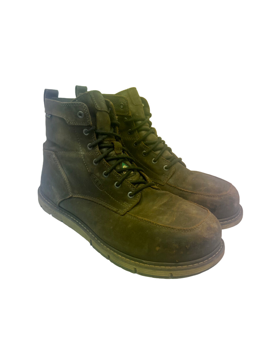 Keen Men’s San Jose 6" WP Aluminum Toe Work Boots Gingerbread/Off White Size 14D